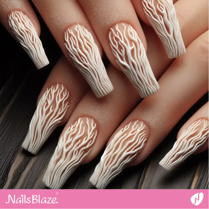 White Coral Reef  Nail Design | Save the Ocean Nails - NB2837